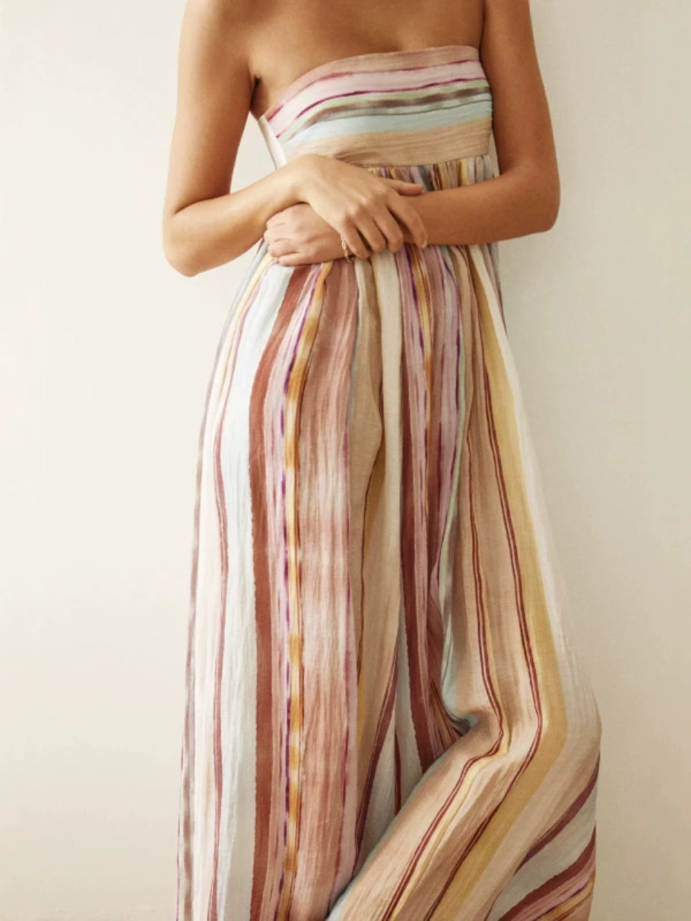In Stock 2024 Spring Summer Printed Bustier Off Shoulder Sexy Midi Dress